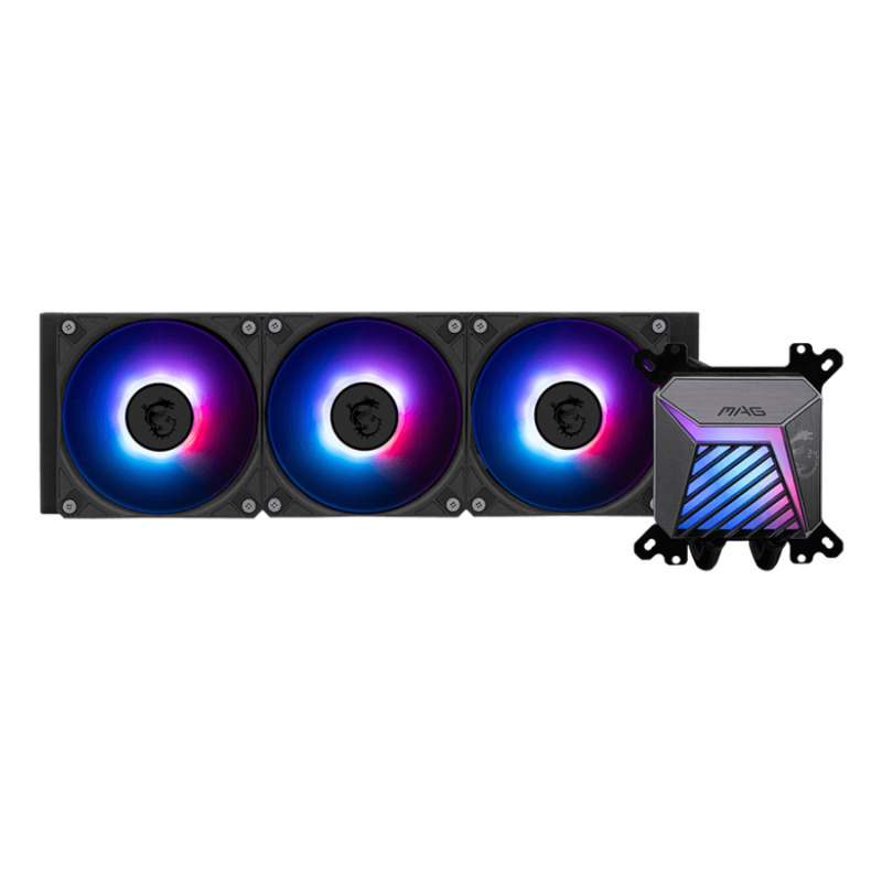 VENTILADOR P/CPU MSI (MAG CORELIQUID A15 360) ARGB,ENFRIAMIENTO LIQUIDO, 3 FAN, 360MM, NEGRO